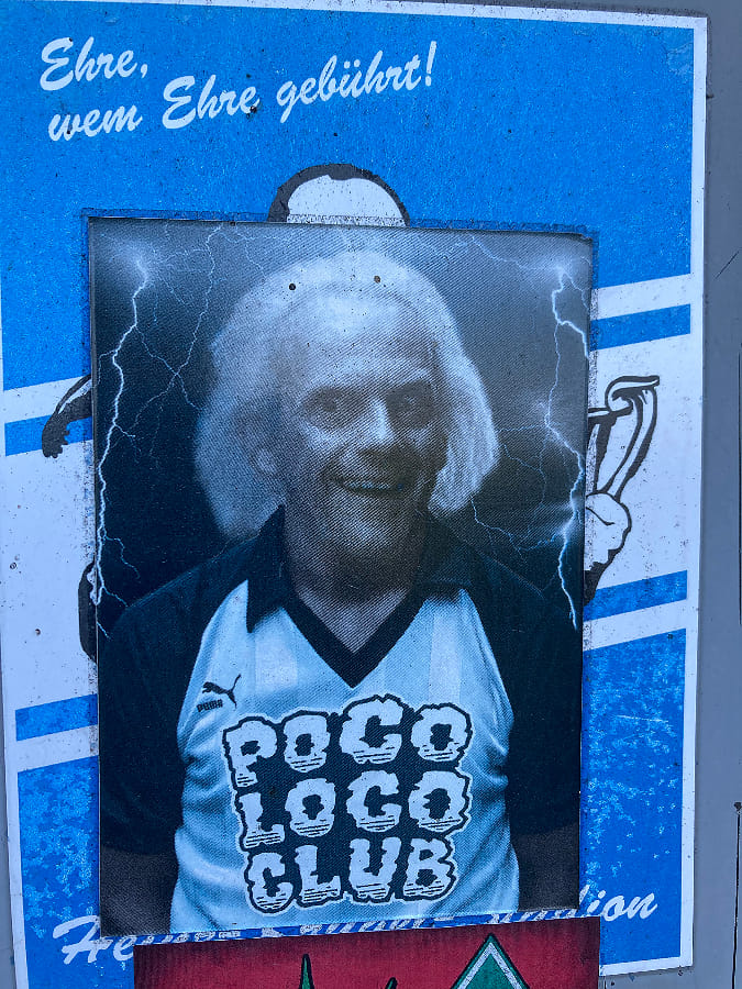 a sticker of that prof from back to the future smiling like a maniac